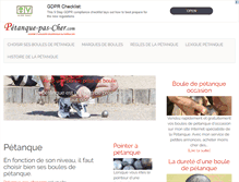 Tablet Screenshot of petanque-pas-cher.com